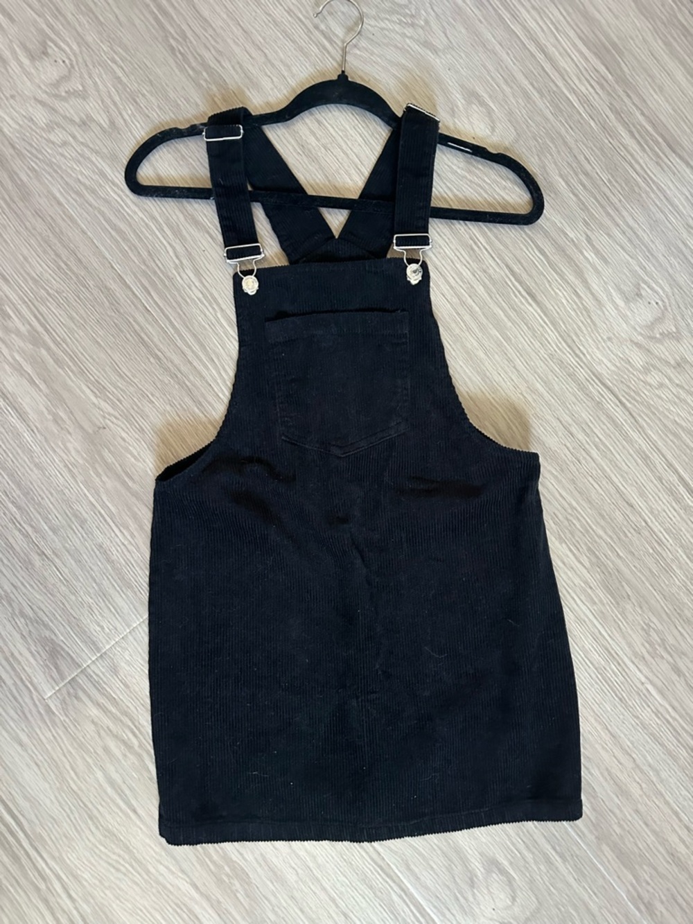 NWOT Black Corduroy Overall  Dress